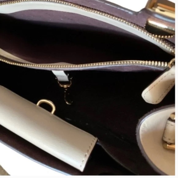 MICHAEL KORS Mercer Mauve Satchel Crossbody Handbag - Picture 8 of 9